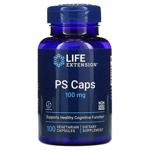 Maisto papildas PS Caps, 100mg, sveikatos kapsulės