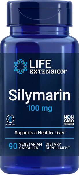 Maisto papildas Silymarin 100mg, 90 kapsulių