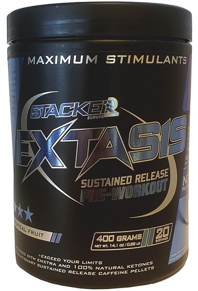 Stacker2 Europe Extasis, Tropical Fruit - 400 g, maisto papildas sportui