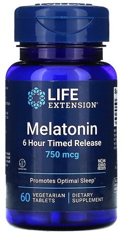Life Extension Melatoninas, miegui, 60 tablečių