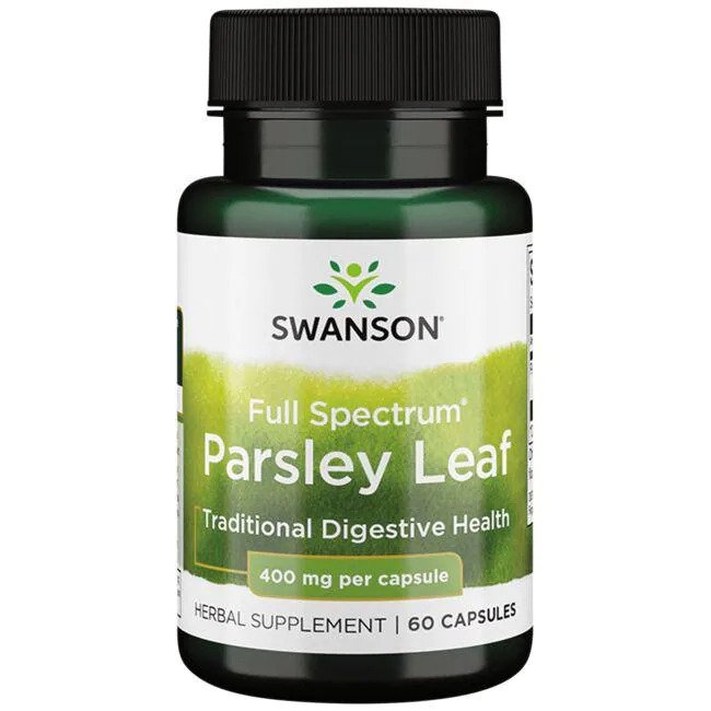 Swanson žolelių papildas petražolių lapai, 400mg, 60 kapsulių