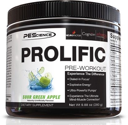 PEScience Prolific, Sour Green Apple - 280 g maisto papildas sportui