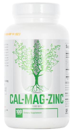 Universal Nutrition Cal Mag Zinc - 100 tablečių, maisto papildas, cinkas, vitaminai ir mineralai