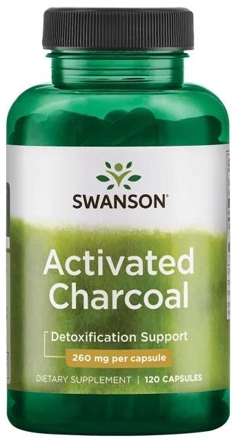 Swanson aktyvuotas anglis, 260mg, 120 kapsulių