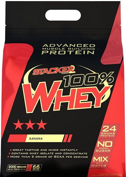 Whey baltymai, bananų skonio, sporto papildas, 2000 g