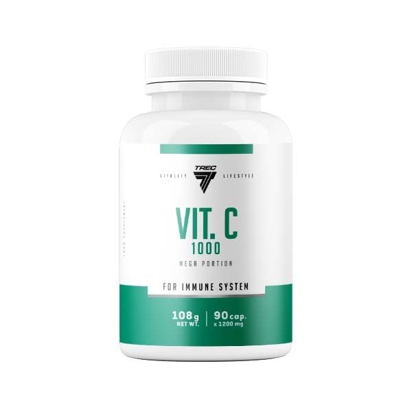 Trec Nutrition Vit. C 1000 - 90 kapsulių, maisto papildas, vitaminai ir mineralai