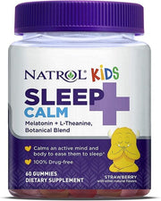 Natrol Kids Sleep + Calm, Mansikka - 60 purukumia