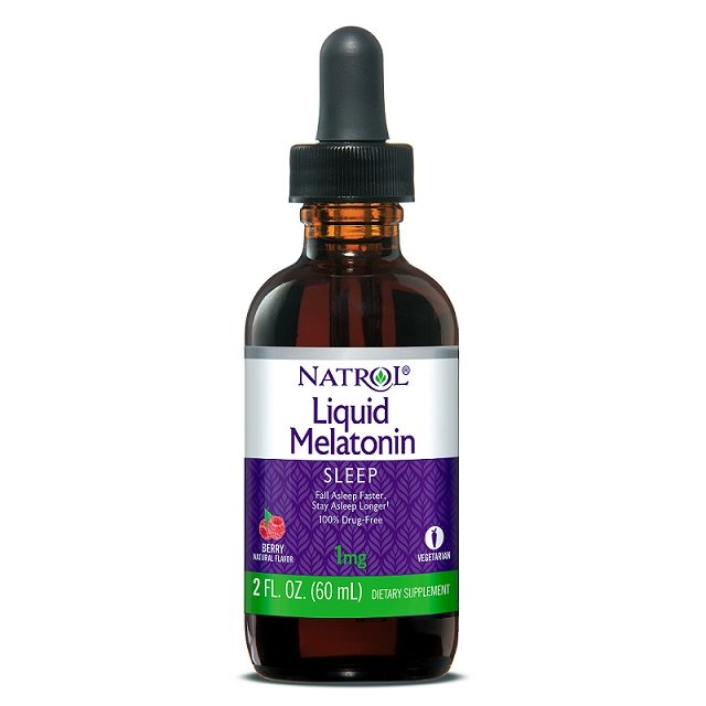 Natrol nestemäinen melatoniini, marja - 60 ml.