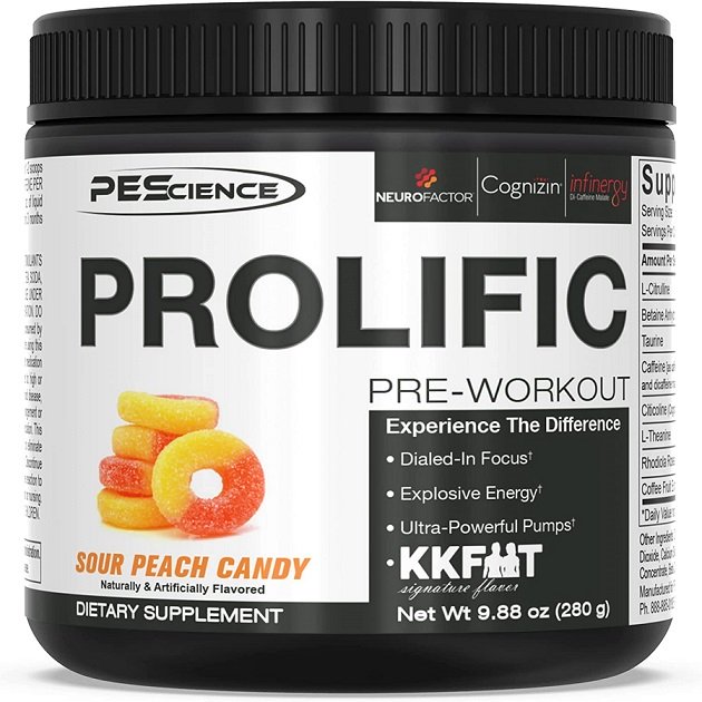PEScience Prolific, Sour Peach Candy - 280 g maisto papildas