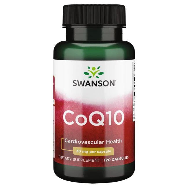 Swanson CoQ10, 30mg - 120 kapsulių, sveikatos papildas