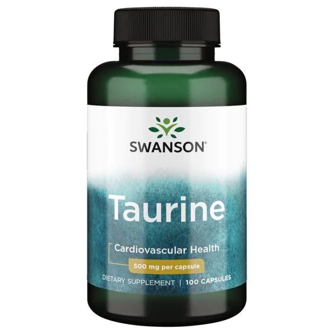 Swanson Taurine, 500mg - 100 kapsulių