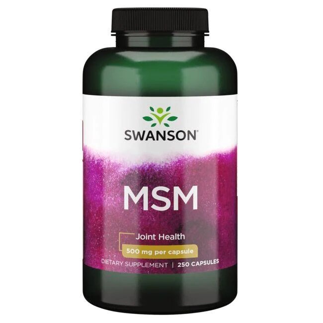 Swanson MSM, 500mg - 250 kapsulių maisto papildas