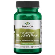 Swanson St. John's Wort, 375mg - 60 kapsulių, maisto papildas sveikatai