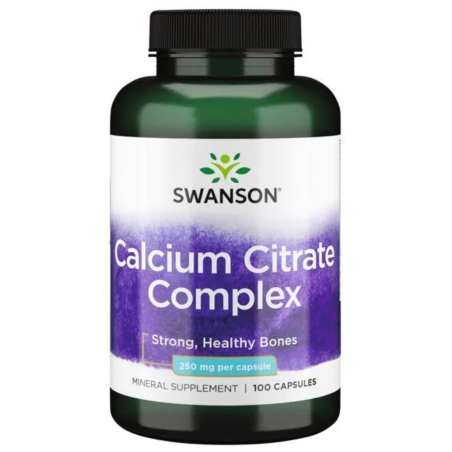 Swanson kalcio citrato kompleksas, 250mg, 100 kapsulių