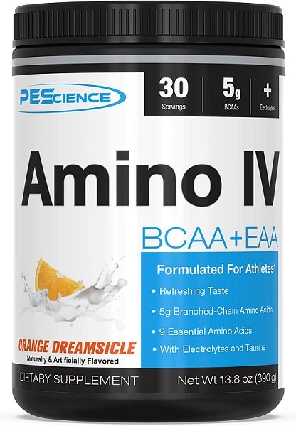 Amino rūgštys BCAA EAA, sporto papildas, apelsinų skonio