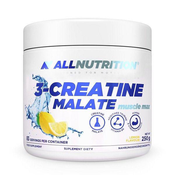 Allnutrition 3-kreatiinimalaatti, sitruuna - 250 grammaa