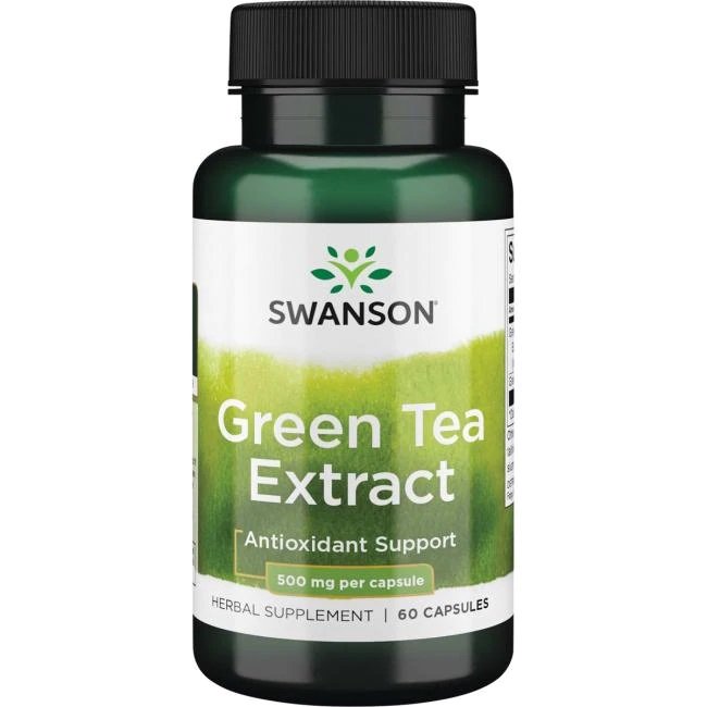 Swanson žaliųjų arbatų ekstraktas, 500mg, 60 kapsulių