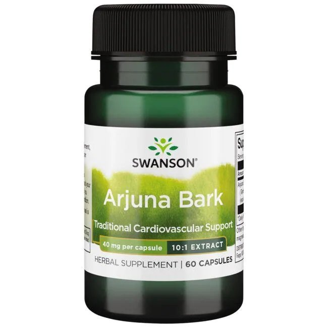 Swanson Arjuna Bark (10:1) ekstraktas, 40 mg, 60 kapsulių
