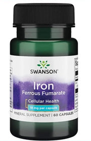 Swanson Iron (rautafumaraatti), 18 mg - 60 kapselia