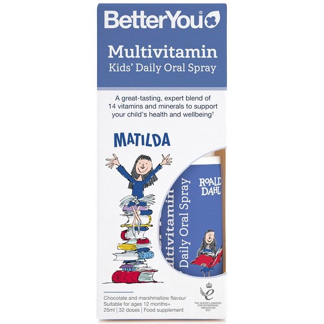 BetterYou-monivitamiini lasten päivittäinen suusuihke, suklaa ja vaahtokarkki - 25 ml.