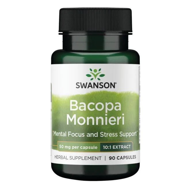 Swanson Bacopa Monnieri 10:1 -uute, 50 mg - 90 kapselia