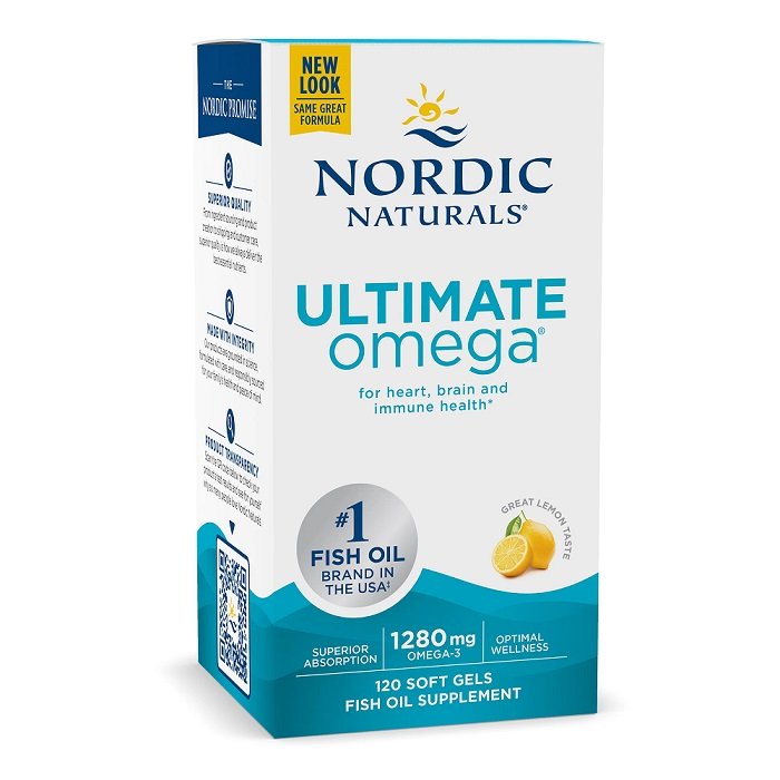 Nordic Naturals Ultimate Omega, 1280 mg sitruuna (EAN 768990027901) - 120 kapselia