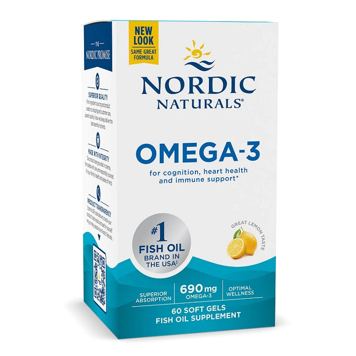 Nordic Naturals Omega-3, 690 mg Sitruuna - 60 kapselia