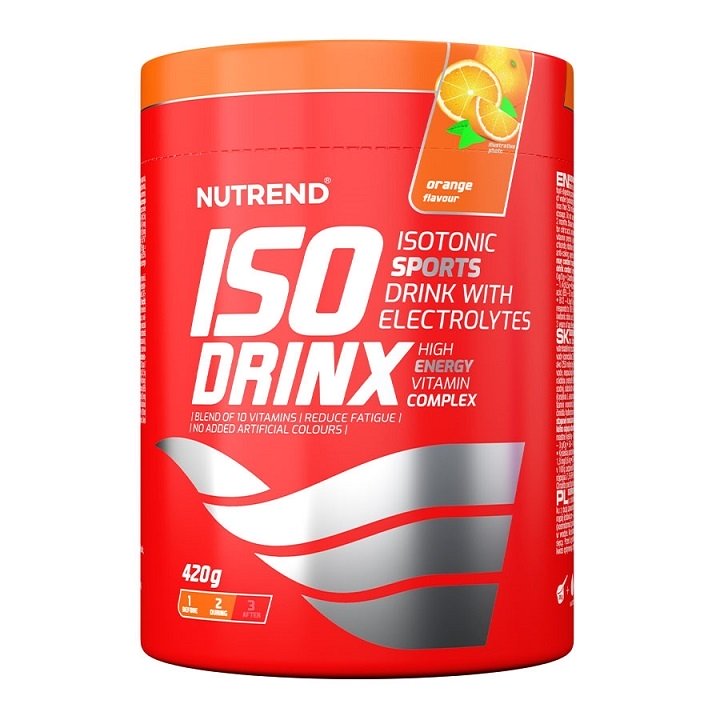 Nutrend IsoDrinx, Orange - 420 g, elektrolitų sporto gėrimas