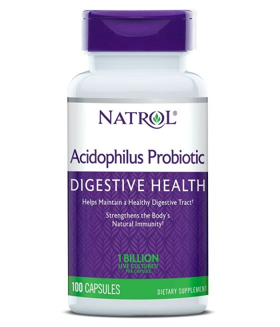 Natrol Acidophilus Probiootti - 100 kapselia