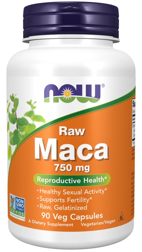 NOW Foods Maca 6:1 koncentratas, 750mg, 90 kapsulių, maisto papildas, seksualinei sveikatai