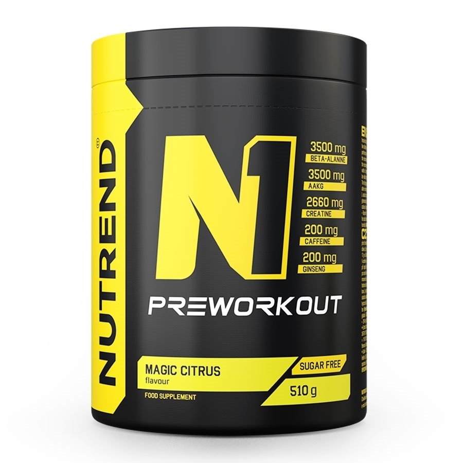 Nutrend N1 Pre-Workout, Magic Citrus - 510 g maisto papildas