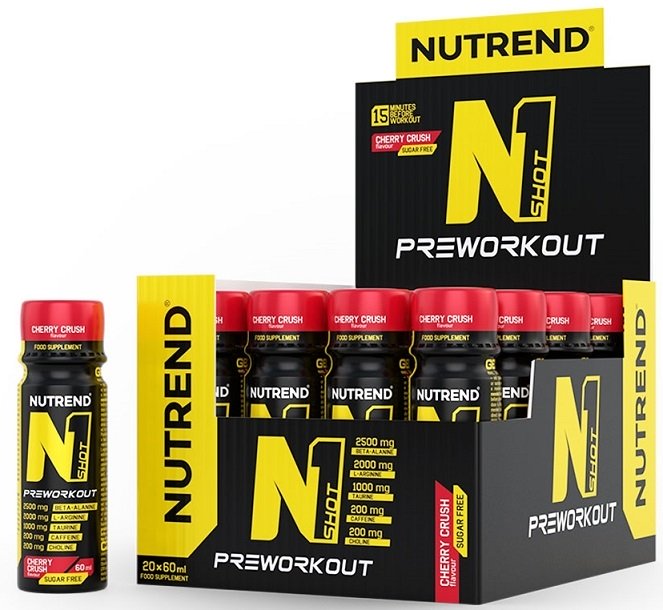 Nutrend N1 Shot, Cherry Crush energijos gėrimas, 20 vnt.