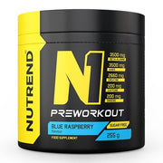 Nutrend N1 Pre-Workout, Blue Raspberry - 255 g maisto papildas