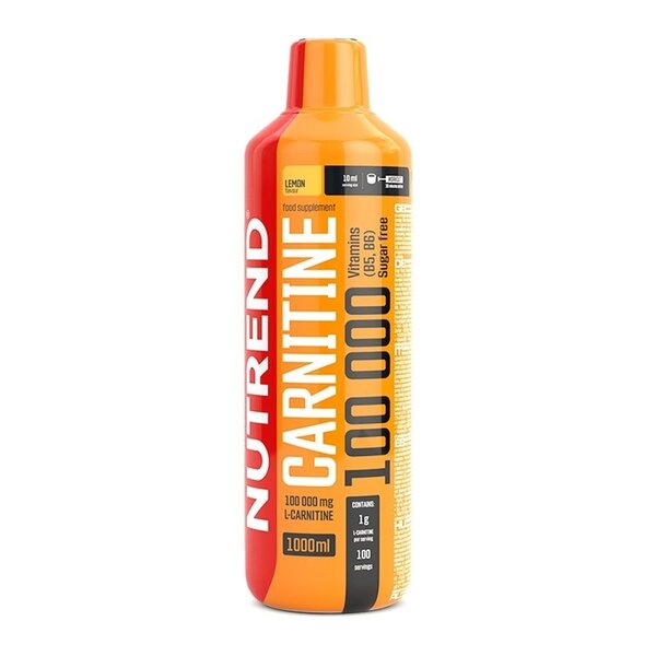 Nutrend Carnitine 100000, Lemon - 1000 ml, maisto papildas, energijos gėrimas