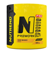 Nutrend N1 Pro Pre-Workout, Sour Mango - 300 g, sporto papildas