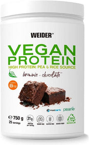 Weider Vegan Protein, Brownie-suklaa - 750 grammaa