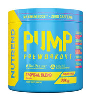 Nutrend Pump Pre-Workout, Tropical Blend - 225 g maisto papildas