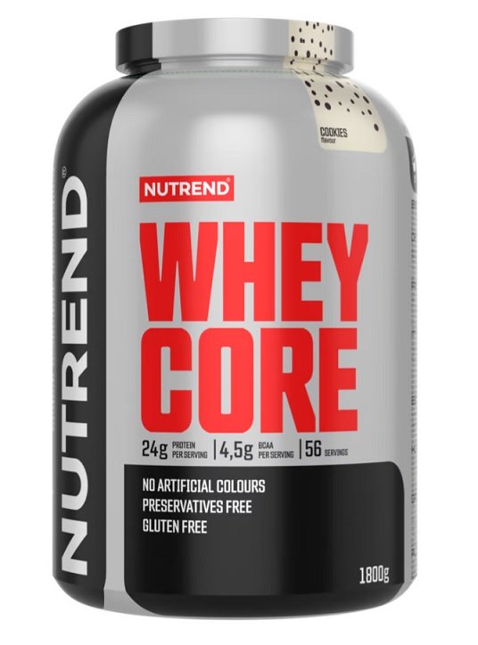 Nutrend Whey Core, Cookies - 1800 g maisto papildas