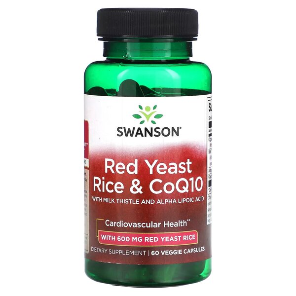 Swanson Red Yeast Rice & CoQ10 maisto papildas kapsulės