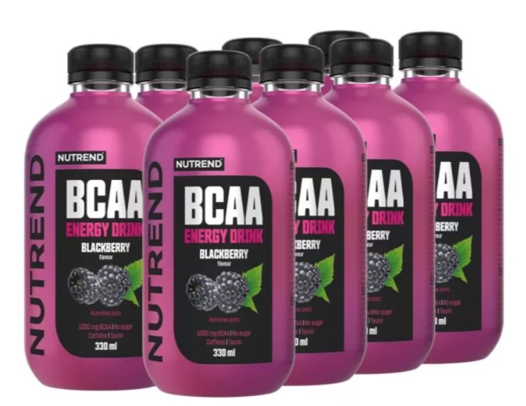 Nutrend BCAA energijos gėrimas, juodasis serbentas, 8 x 330 ml