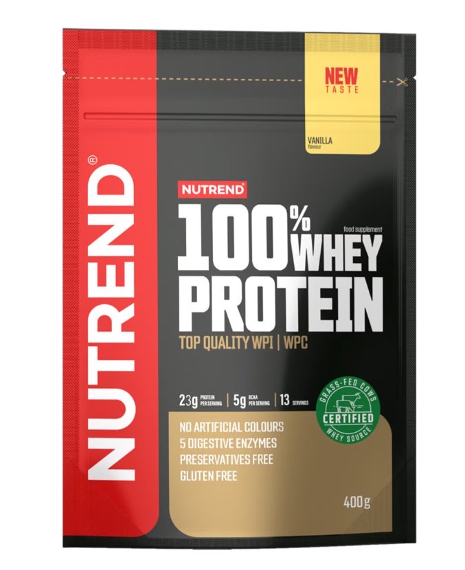 Nutrend 100% Whey Protein, Vanilės skonio, 400 g