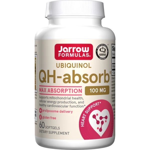 Jarrow Formulas Ubiquinol QH-absorb, 100mg - 60 kapsulių