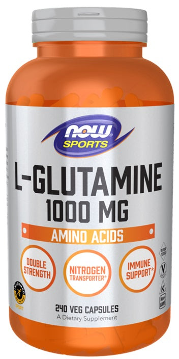 L-Glutaminas maisto papildas, 1000mg, 240 kapsulių