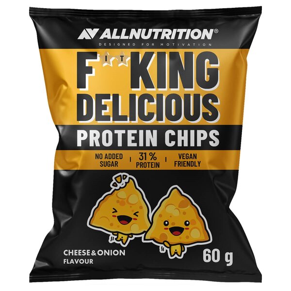 Allnutrition Fitking sūrio ir svogūnų baltymų traškučiai, 60 g