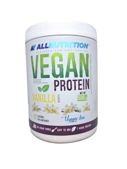 Allnutrition vegaaniproteiini, vanilja - 500 grammaa