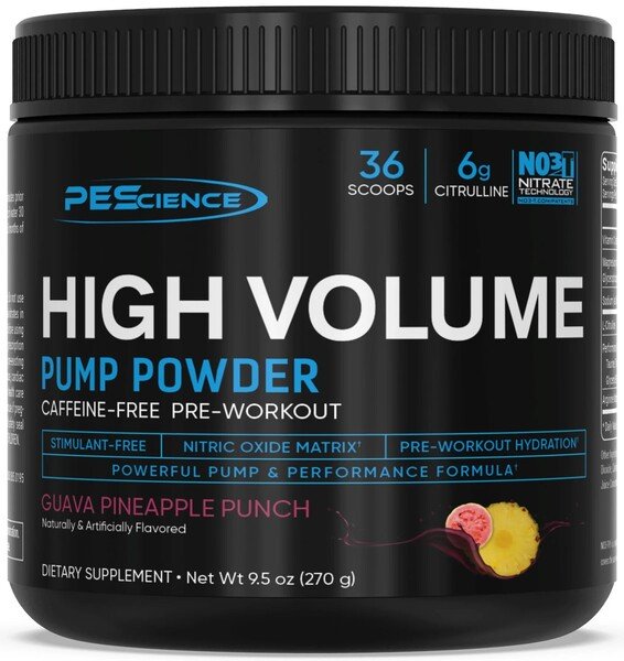 Pre-workout papildas PEScience High Volume Guava Pineapple Punch