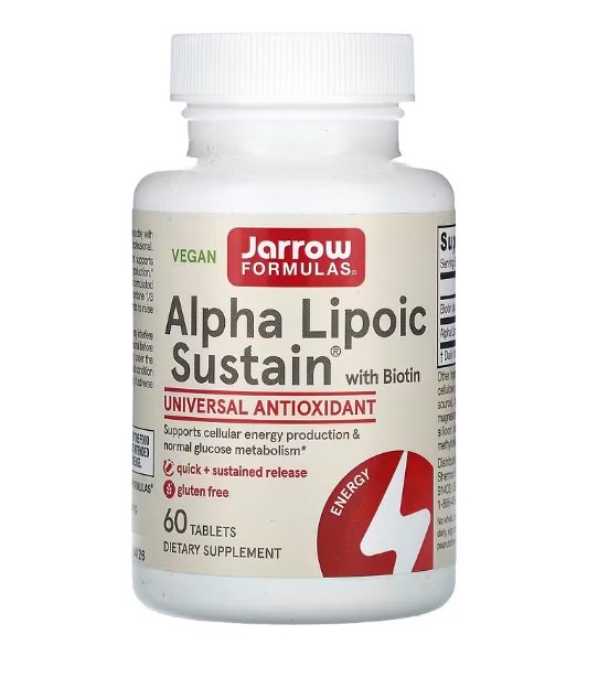 Jarrow Formulas Alpha Lipoic Sustain su Biotinu - 60 tablečių