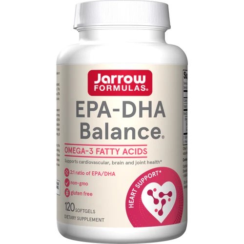 Jarrow Formulas EPA-DHA Balance - 120 kapsulių, maisto papildas, omega-3 riebalų rūgštys, širdies palaikymas