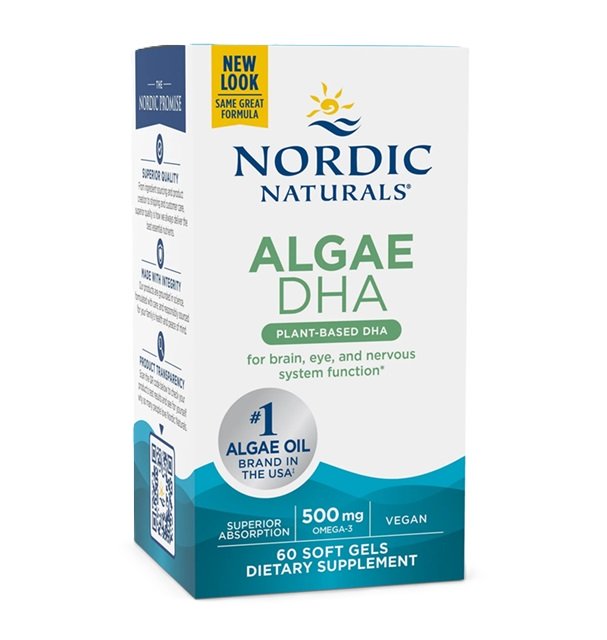 Nordic Naturals Levä DHA, 500 mg - 60 kapselia