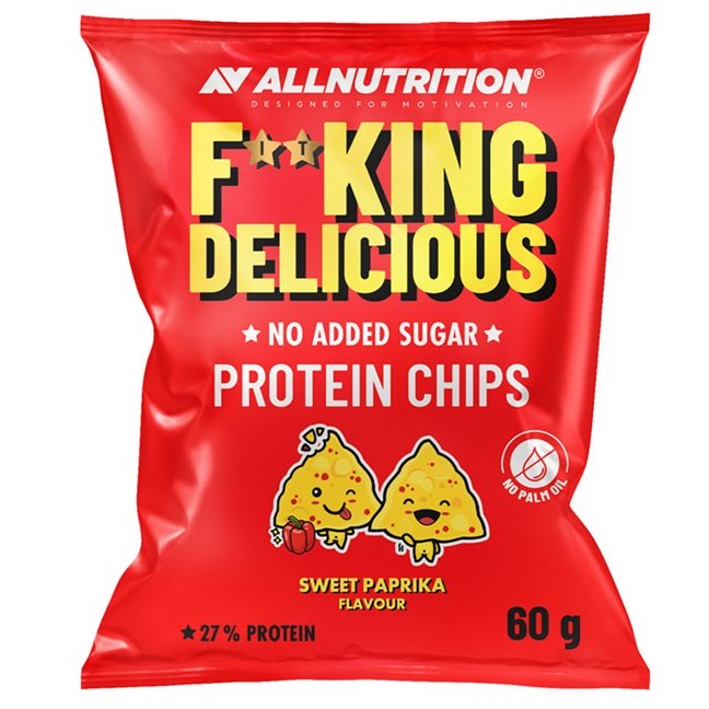 Allnutrition Fitking Protein Chips, saldžios paprikos skonis, 60 g